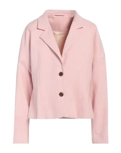Skall Studio Woman Blazer Pink Size 8 Recycled Cotton, Organic Cotton