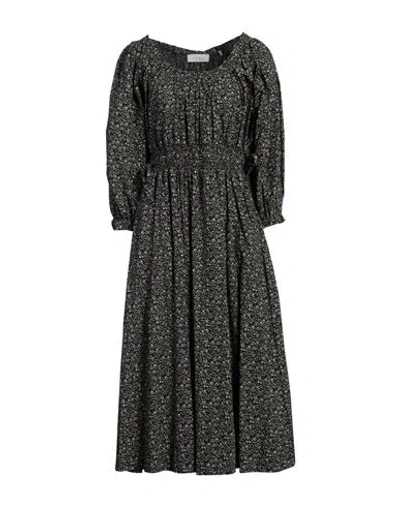 Skall Studio Woman Midi Dress Midnight Blue Size 8 Organic Cotton