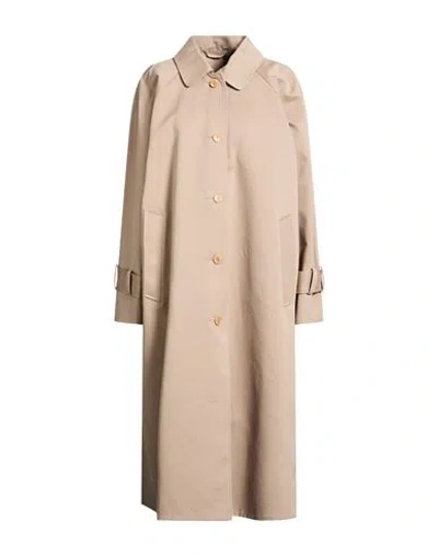 Skall Studio Woman Overcoat & Trench Coat Beige Size 10 Organic Cotton In Sand