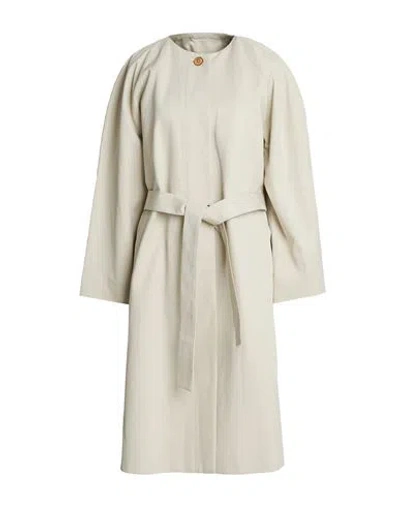 Skall Studio Woman Overcoat & Trench Coat Light Grey Size 2 Organic Cotton