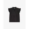 Skall Studio Womens Aurora Embroidered Cotton-poplin Top Black In Black