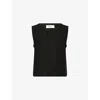 Skall Studio Womens Black Calla Boxy-fit Linen-cotton Top In Black