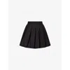 Skall Studio Womens Black Valse Pleated Cotton-poplin Mini Skirt In Black