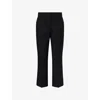 Skall Studio Womens Black Wallace Straight-leg Wool Trousers In Black