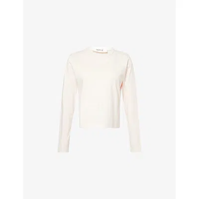 Skall Studio Womens Pale Pink Loui Long-sleeve Cotton-jersey Top