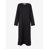 Skall Studio Womens Black Loui Long-sleeve Cotton-jersey Midi Dress In Black