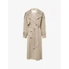 Skall Studio Womens Mahsa Relaxed-fit Cotton-poplin Trench Coat Stone Moss In Neutral