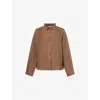 Skall Studio Womens  Nettle Relaxed-fit Linen Shirt In Cedar Brown
