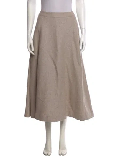Pre-owned Skall Studio Wool Midi Length Skirt In Neutral