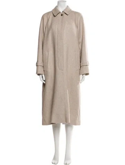 Pre-owned Skall Studio Wool Trench Coat In Neutral
