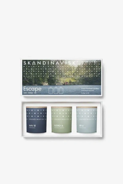Skandinavisk Escape Mini Candle Giftset 65g X 3 In Blue