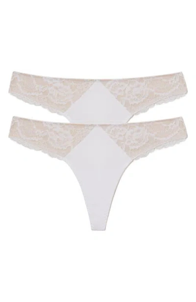 Skarlett Blue 2-pack Minx Thongs In White