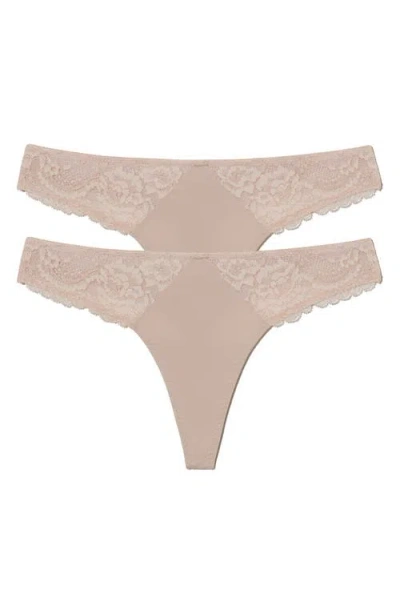 Skarlett Blue 2-pack Minx Thongs In Brown