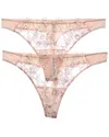 Skarlett Blue 2pk Entice Thong In Animal Print