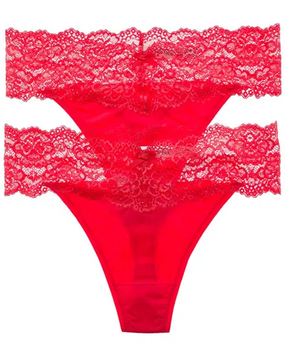 Skarlett Blue 2pk Goddess Thong In Red