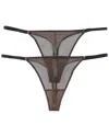 Skarlett Blue 2pk Mischief Thong In Black