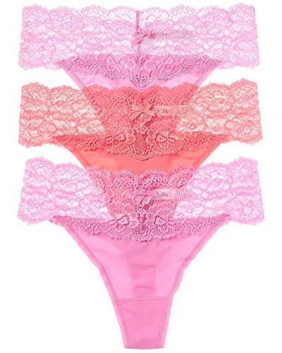 Skarlett Blue 3pk Goddess Thong In Pink