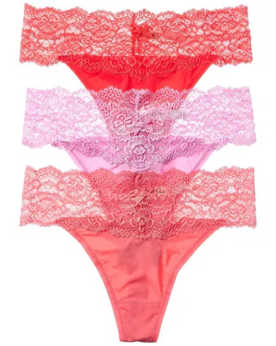 Skarlett Blue 3pk Goddess Thong In Red