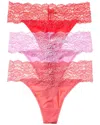 Skarlett Blue 3pk Goddess Thong In Red