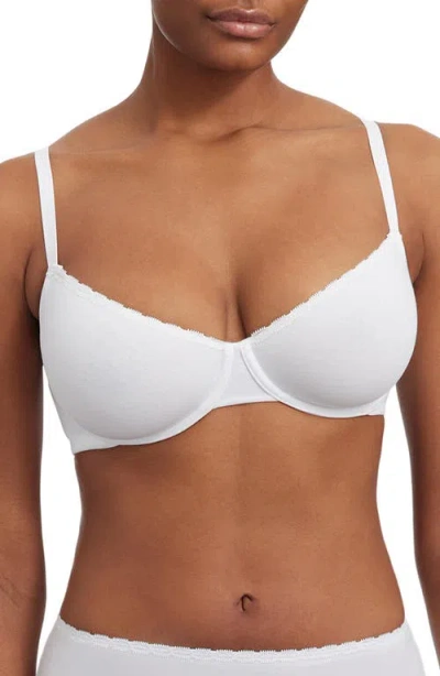 Skarlett Blue Adorned Cotton Underwire Bra In White