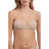 Skarlett Blue Breathless Strapless Plunge Push-up Bra In Cashmere