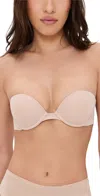 Skarlett Blue Breathless Strapless Plunge Push-up Bra Cashmere In Cashmere