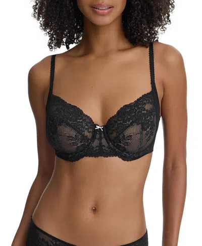Skarlett Blue Captivate Full Coverage Unlined Lace Bra In Black