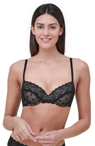 Skarlett Blue Dare Demi T-shirt Bra In Black