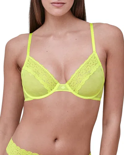 Skarlett Blue Dare Dot Pattern Unlined Underwire Bra In Brown
