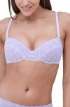 Skarlett Blue Dare Dot Pattern Unlined Underwire Bra In Lavender/nylon