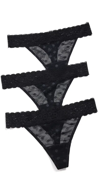 Skarlett Blue Dare Thong 3 Pack Black