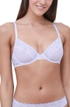 Skarlett Blue Dare Dot Pattern Unlined Underwire Bra In Iced Laven