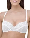 Skarlett Blue Dare Dot Pattern Unlined Underwire Bra In White