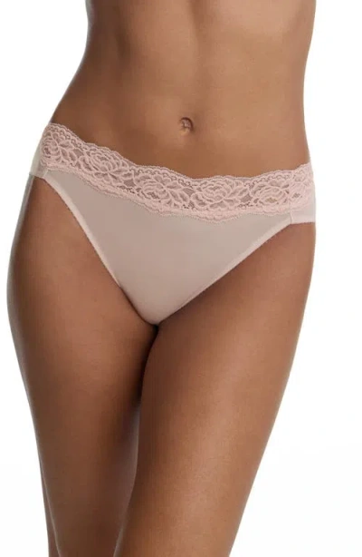 Skarlett Blue Divine Lace Trim French Cut Brief In Pink
