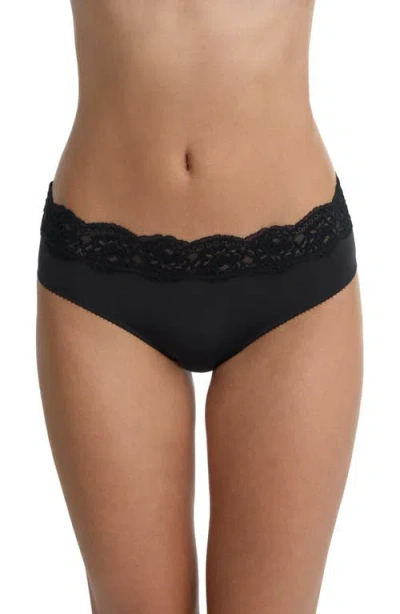 Skarlett Blue Divine Lace Trim Hipster In Black
