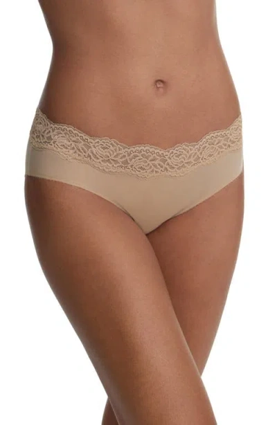 Skarlett Blue Divine Lace Trim Hipster In Neutral