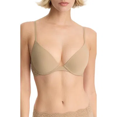 Skarlett Blue Divine Multi-way Plunge Push-up Bra In Gold