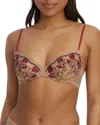 Skarlett Blue Enamoured Balconette Underwire Bra In Red