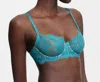 Skarlett Blue Entice Balconette Bra In Paradise Blue/ Nylon
