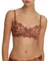 Skarlett Blue Entice Lace Balconette Bra In Orange