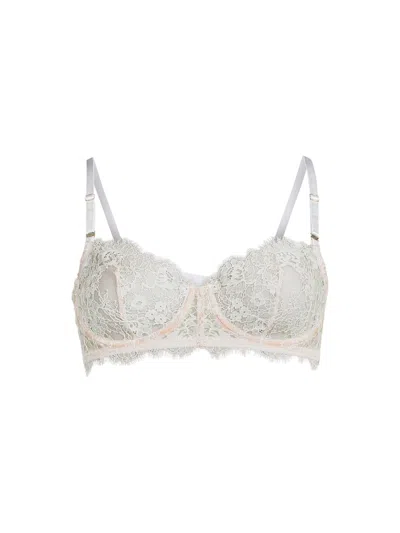 Skarlett Blue Entice Balconnette Bra In White Nylon