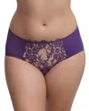 Skarlett Blue Entice Front Lace Brief In Moon Drop/nylon