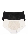 Skarlett Blue Entice Front Lace Brief 2-pack In Black