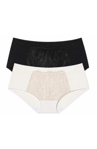 Skarlett Blue Entice Front Lace Brief 2-pack In Black