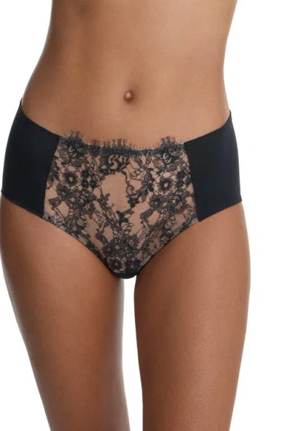 Skarlett Blue Entice Front Lace Brief In Black