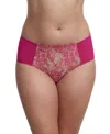 Skarlett Blue Entice Front Lace Brief In Goji/terracotta