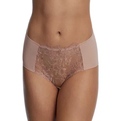 Skarlett Blue Entice Front Lace Brief In Romance/rose Gold