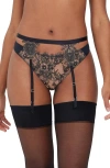 Skarlett Blue Entice Garter Belt In Black