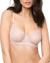 Skarlett Blue Entice Lace Balconette Bra In Neutral