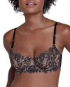 Skarlett Blue Entice Lace Balconette Bra In Gray